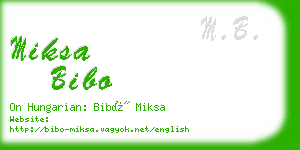 miksa bibo business card